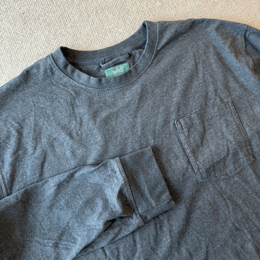 Woolrich Green Label Collection Long Sleeve Pocket Tee Men's Size‎ L Blue
